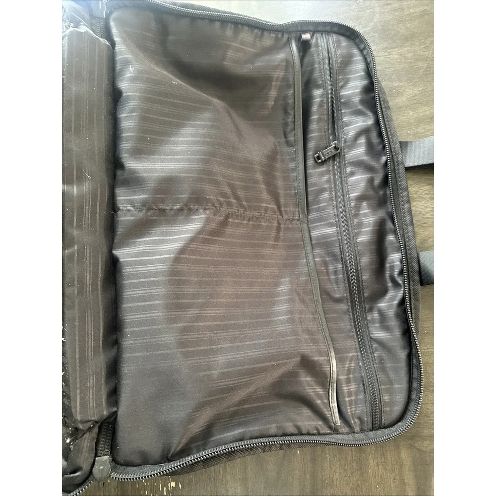 Tumi Black Nylon Carry On Expandable Luggage Laptop Shoulder Bag 22121DH Used